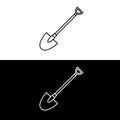 Shovel Icon. Gardening Vector Illustration