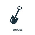 Shovel icon. Simple element from construction collection. Creative Shovel icon for web design, templates, infographics Royalty Free Stock Photo