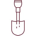 Shovel icon, vector garden dig spade illustration Royalty Free Stock Photo