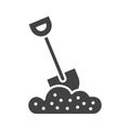 Shovel icon vector image. Royalty Free Stock Photo