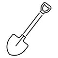 Shovel icon on white background Royalty Free Stock Photo