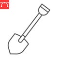 Shovel line icon
