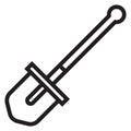 Shovel line icon. Gardening tool. Construction equipment