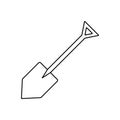 Shovel line icon