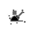 Shovel, manure icon. Simple glyph, flat of agriculture icons for ui and ux, website or mobile application