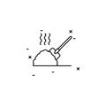 shovel, manure icon. Simple thin line, outline of Agriculture icons for UI and UX, website or mobile application