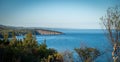 Shovel Point along the north shore of Lake Superior in Minnesota in evening Royalty Free Stock Photo