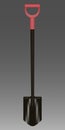 Shovel with red Handle Vector illustration Royalty Free Stock Photo