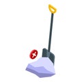 Shovel rush job icon, isometric style