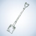 Shovel. Vector drawing Royalty Free Stock Photo