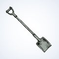 Shovel. Vector drawing Royalty Free Stock Photo