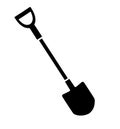 Shovel vector icon silhouette gardening vector illustration isolated