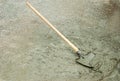 Shovel and wet cement Royalty Free Stock Photo