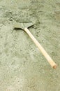 Shovel and wet cement Royalty Free Stock Photo