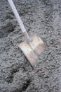 Shovel in Wet Concrete Royalty Free Stock Photo