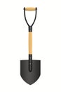 Shovel on white background. Garden tool. Isolated 3D iillustration