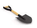 Shovel on white background. Garden tool. Isolated 3D iillustration