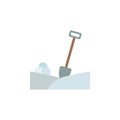 Shovel winter snow color icon. Elements of winter wonderland multi colored icons. Premium quality graphic design icon Royalty Free Stock Photo