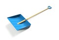 Shovel with wooden handle 3d render Royalty Free Stock Photo
