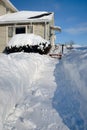 Shoveled Sidewalk Royalty Free Stock Photo