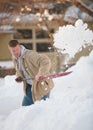 Shoveling snow