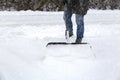 Shoveling snow Royalty Free Stock Photo