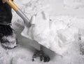 Shovelling snow Royalty Free Stock Photo