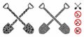 Shovels Mosaic Icon of Joggly Pieces