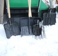 Shovels and pitchforks Royalty Free Stock Photo