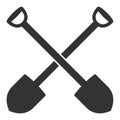 Flat Raster Shovels Icon