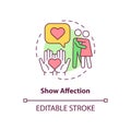 Show affection concept icon