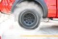 Show burning tires racing. Royalty Free Stock Photo