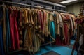 Show costumes rack in theatre. Generate ai Royalty Free Stock Photo