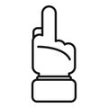 Show finger icon outline vector. Arm pose Royalty Free Stock Photo