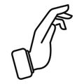 Show finger icon outline vector. Hold gesture Royalty Free Stock Photo