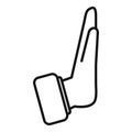 Show finger icon outline vector. Hold ok Royalty Free Stock Photo