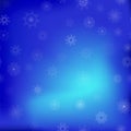 Show Flakes Seamless Pattern on Blue Sky Background