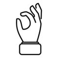 Show gesture icon outline vector. Arm pose Royalty Free Stock Photo