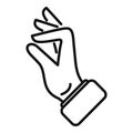 Show gesture icon outline vector. Finger hold Royalty Free Stock Photo