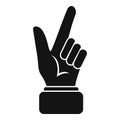 Show gesture icon simple vector. Finger hold Royalty Free Stock Photo