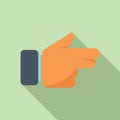 Show hand icon flat vector. Finger gesture Royalty Free Stock Photo