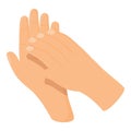 Show handclap icon cartoon vector. Hand applause Royalty Free Stock Photo