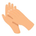 Show handclap icon cartoon vector. Hand applause