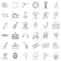 Show icons set, outline style