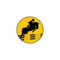 Show jumping vector illustration icon Logo Royalty Free Stock Photo