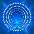 Show light podium blue background. Royalty Free Stock Photo