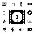 Show movie count icon. Detailed set of cinema icons. Premium quality graphic design icon. One of the collection icons