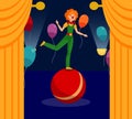 Show Night, Event at Circus Vector Illustration Royalty Free Stock Photo