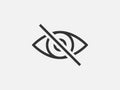 Show password icon, eye symbol. Vector vision hide from watch icon. Secret view web design element