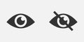 Show password icon, eye symbol. Vector vision hide from watch icon. Secret view web design element